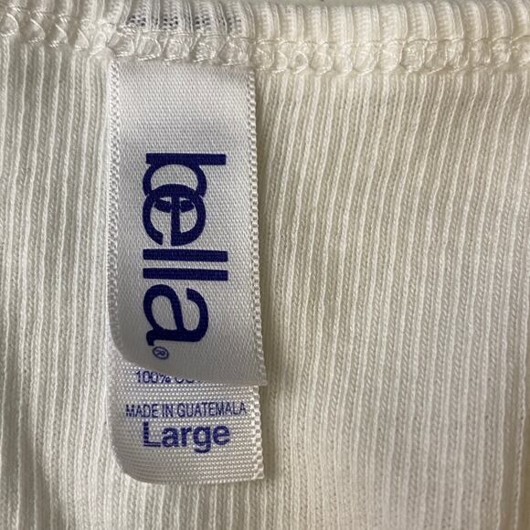 RTB Real Tough B itch White Racerback Tank Top Shirt Biker Babe Graphic Large - Picture 10 of 10